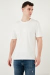 Pamuklu Regular Fit Bisiklet Yaka Erkek T Shirt 5902948 EKRU