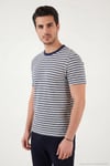 Pamuklu Regular Fit Bisiklet Yaka Erkek T Shirt 5904027 İNDİGO