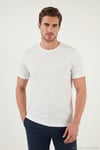 Pamuklu Regular Fit Bisiklet Yaka Erkek T Shirt 5904068 EKRU