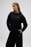 Pamuklu Regular Fit Bisiklet Yaka Kadın Sweat EF527-BK SİYAH