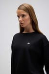 Pamuklu Regular Fit Bisiklet Yaka Kadın Sweat EF527-BK SİYAH
