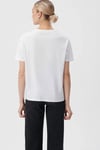 Pamuklu Regular Fit Bisiklet Yaka Kadın T Shirt 1611594-620 BEYAZ