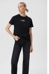 Pamuklu Regular Fit Bisiklet Yaka Kadın T Shirt 1611594-900 SİYAH