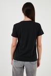 Pamuklu Regular Fit Bisiklet Yaka Kadın T Shirt A2086-0286 SİYAH