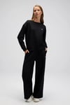 Pamuklu Regular Fit Bisiklet Yaka Kadın Sweat EF527-BK SİYAH