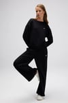 Pamuklu Regular Fit Bisiklet Yaka Kadın Sweat EF527-BK SİYAH