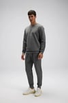 Pamuklu Regular Fit Bisiklet Yaka Logolu Erkek Sweat EM556-ANT ANTRASİT