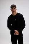 Pamuklu Regular Fit Bisiklet Yaka Logolu Erkek Sweat EM556-BK SİYAH