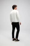 Pamuklu Regular Fit Bisiklet Yaka Logolu Erkek Sweat EM556-OF BEYAZ
