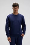 Pamuklu Regular Fit Bisiklet Yaka Logolu Erkek Sweat EM556-NV LACİVERT