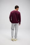 Pamuklu Regular Fit Bisiklet Yaka Logolu Erkek Sweat EM579-BRD BORDO