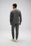Pamuklu Regular Fit Bisiklet Yaka Logolu Erkek Sweat EM556-ANT ANTRASİT