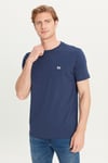 Pamuklu Regular Fit Bisiklet Yaka Logolu Erkek T Shirt ML60UF Q35 LACİVERT
