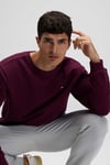 Pamuklu Regular Fit Bisiklet Yaka Logolu Erkek Sweat EM579-BRD BORDO