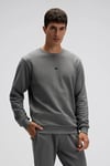 Pamuklu Regular Fit Bisiklet Yaka Logolu Erkek Sweat EM556-ANT ANTRASİT
