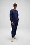 Pamuklu Regular Fit Bisiklet Yaka Logolu Erkek Sweat EM556-NV LACİVERT