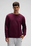 Pamuklu Regular Fit Bisiklet Yaka Logolu Erkek Sweat EM579-BRD BORDO