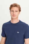 Pamuklu Regular Fit Bisiklet Yaka Logolu Erkek T Shirt ML60UF Q35 LACİVERT
