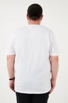 Pamuklu Regular Fit Büyük Beden Erkek T Shirt 59020001B BEYAZ