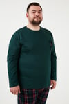 Pamuklu Regular Fit Büyük Beden Erkek Pijama Takımı 6572001B YEŞİL