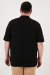 Pamuklu Regular Fit Büyük Beden Erkek Polo Yaka T Shirt 5902127B SİYAH