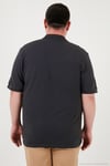 Pamuklu Regular Fit Büyük Beden Erkek Polo Yaka T Shirt 5902127B ANTRASİT