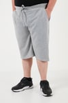 Pamuklu Regular Fit Büyük Beden Erkek Bermuda 5908042B GRİ MELANJ