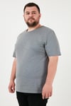 Pamuklu Regular Fit Büyük Beden Erkek T Shirt 59020001B AÇIK HAKİ