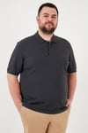 Pamuklu Regular Fit Büyük Beden Erkek Polo Yaka T Shirt 5902127B ANTRASİT