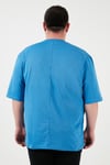 Pamuklu Regular Fit Büyük Beden Erkek T Shirt 5902365B MAVİ