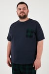 Pamuklu Regular Fit Büyük Beden Erkek Pijama Takımı 6572002B LACİVERT