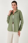 Pamuklu Regular Fit Cepli Kadın Gömlek CF25S16992 HAKİ