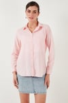 Pamuklu Regular Fit Cepli Kadın Gömlek CF25S16992 AÇIK PEMBE