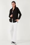 Pamuklu Regular Fit Cepli Kadın Gömlek CF25S16992 SİYAH