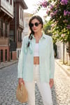 Pamuklu Regular Fit Cepli Kadın Gömlek CF25S16992 MİNT