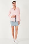 Pamuklu Regular Fit Cepli Kadın Gömlek CF25S16992 AÇIK PEMBE