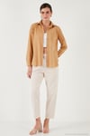 Pamuklu Regular Fit Cepli Kadın Gömlek CF25S16992 CAMEL