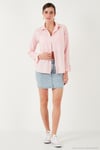 Pamuklu Regular Fit Cepli Kadın Gömlek CF25S16992 AÇIK PEMBE