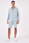 Pamuklu Regular Fit Cepli Müslin Erkek Short CF24S657802 AQUA