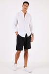 Pamuklu Regular Fit Cepli Müslin Erkek Short CF24S657802 LACİVERT