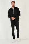 Pamuklu Regular Fit Çift Cepli Erkek Gömlek CF24W116927 SİYAH