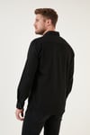 Pamuklu Regular Fit Çift Cepli Erkek Gömlek CF24W116927 SİYAH