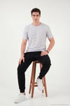 Pamuklu Regular Fit Çizgili Bisiklet Yaka Erkek T Shirt 5904030 BEYAZ