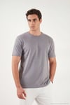 Pamuklu Regular Fit Çizgili Bisiklet Yaka Erkek T Shirt 5904030 AÇIK HAKİ