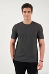 Pamuklu Regular Fit Çizgili Bisiklet Yaka Erkek T Shirt 5904030 SİYAH