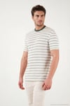 Pamuklu Regular Fit Çizgili Bisiklet Yaka Erkek T Shirt 5904039 NEFTİ