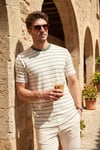 Pamuklu Regular Fit Çizgili Bisiklet Yaka Erkek T Shirt 5904039 NEFTİ