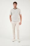 Pamuklu Regular Fit Çizgili Bisiklet Yaka Erkek T Shirt 5904039 NEFTİ