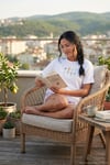 Pamuklu Regular Fit Desenli Şortlu Kadın Pijama Takımı 65790782 Beyaz-Lila