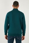 Pamuklu Regular Fit Dik Yaka 2'li Paket Erkek Sweat 59052592S2 PETROL-SİYAH